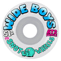 SNOT 51mm 99a WIDE BOYS CLEAR/BLUESkateboard Wheels (Set of 4)