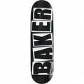 BAKER 8.0"x 31.5" BRAND LOGO BLACK/WHITE Skateboard Deck (Mellow Concave)
