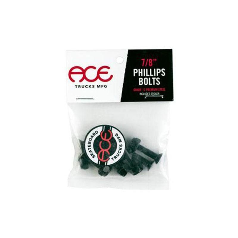 ACE 7/8" Phillips Bolts Black Skateboard Hardware