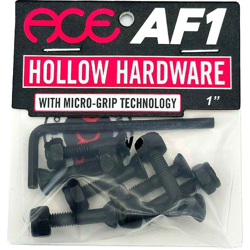 ACE Trucks 1" Allen Hollow Black Skateboard Hardware