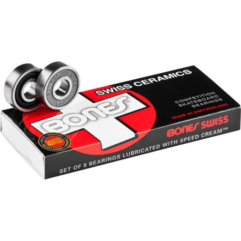 Bones® Swiss Ceramic Skateboard Bearings (8 Pack)