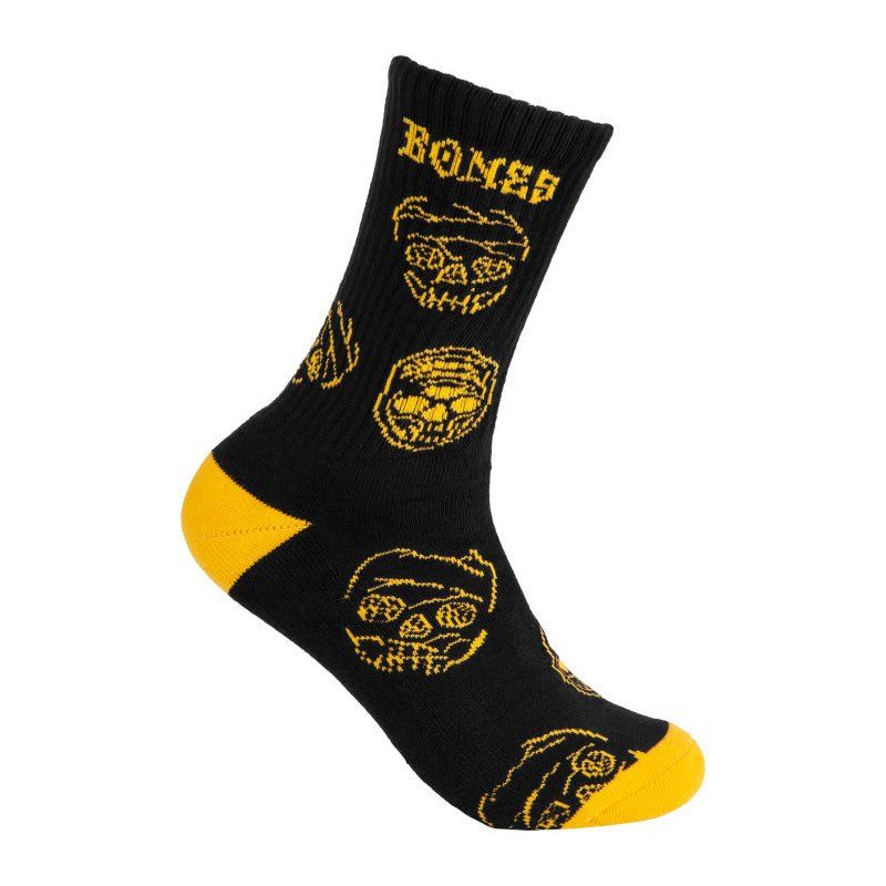 BONES WHEELS Black & Gold Socks 1pr