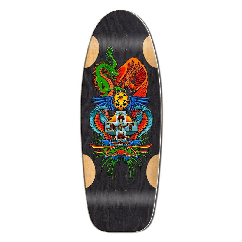 Bull Dog Designs Dragon BLACK STAIN 33"x 11.875"x WB 18.5" Skateboard Deck