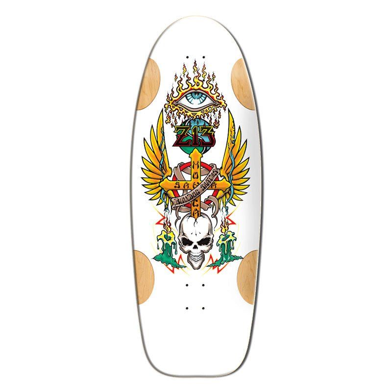 Bull Dog Designs Z-13 WHITE FORMICA 33"x 11.875"x WB 18.5" Skateboard Deck