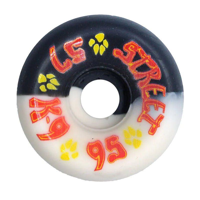 Dogtown 57mm 95a K-9 80s Street Black/White Skateboard Wheels 4pk