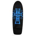 Dogtown 9" x 30.575" Cross Logo 70s Rider Gloss Black / Metallic Blue Cross Skateboard Deck