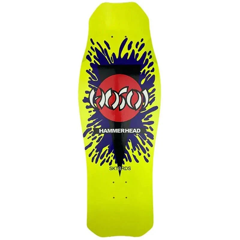 Hosoi 10.5" x 31" NEON YELLOW O.G. Hammerhead Splat Skateboards Deck