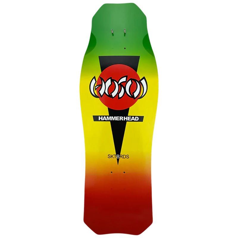 Hosoi 10.5" x 31" O.G. Hammerhead Rasta Skateboard Deck