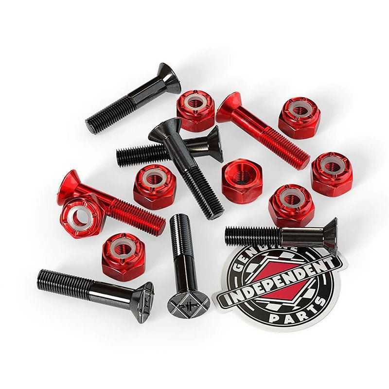 Independent Trucks 1" Genuine Parts Phillips Red/Black Skateboard Hardware