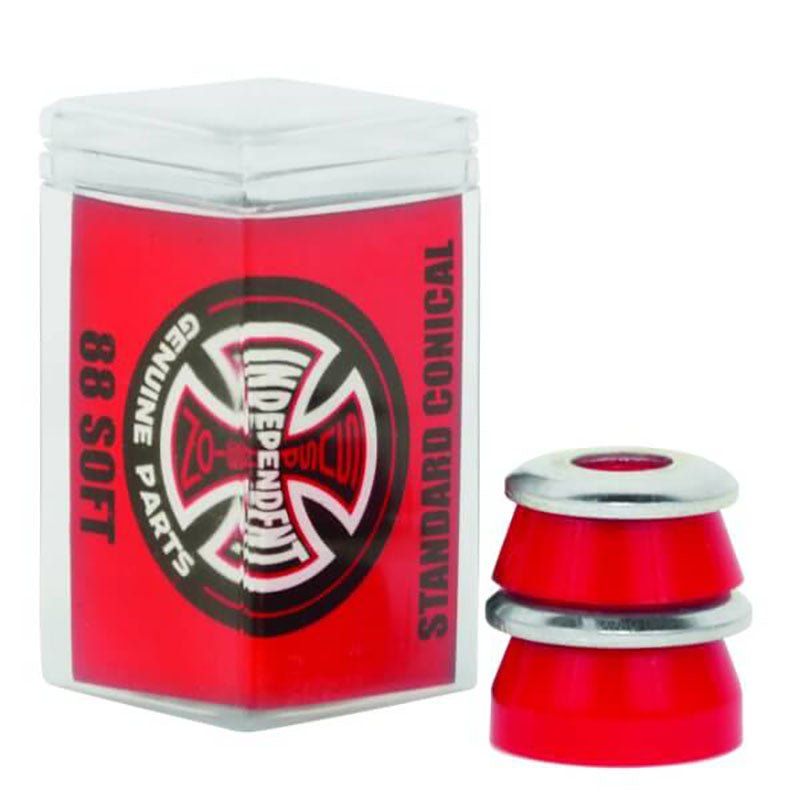 Independent Trucks Conical (88a) Soft Red  w/washers Skateboard Bushings