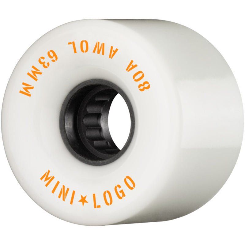 Mini Logo 63mm 80a AWOL White Skateboard Wheels 4pk