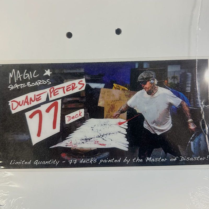 "OG" Magic Skateboards 9.5" x 32.5" DUANE PETERS Hand Splatter Painted Skateboard Deck