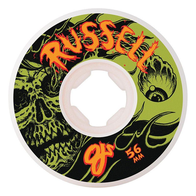 OJ 56mm 99a Chris Russell Optic Nightmare Elite White Hardline Skateboard Wheels 4pk