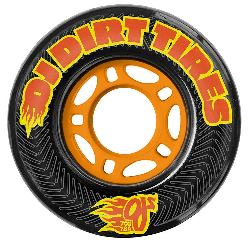 OJ 70mm 78a Dirt Tires Thunder Juice Black Skateboard Wheels 4pk