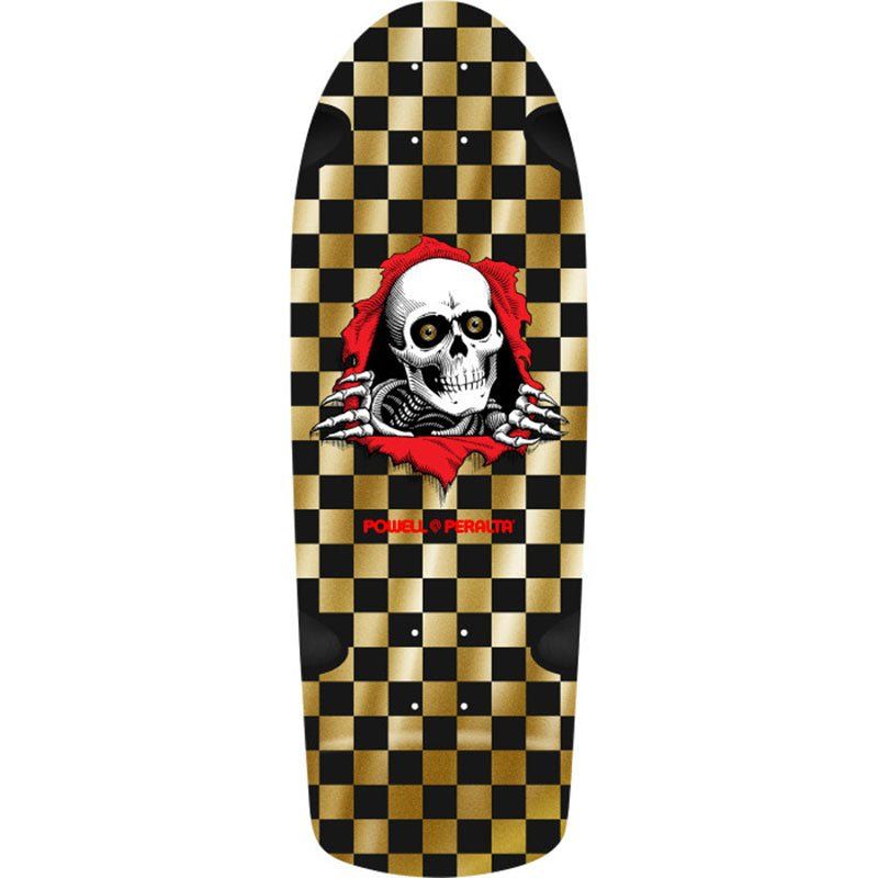 Powell Peralta 10" x 30" OG Ripper Checker Reissue Gold Foil Skateboard Deck