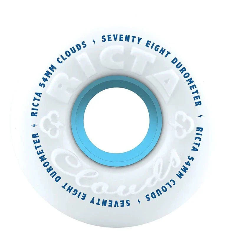 Ricta 54mm 78a Clouds White Skateboard Wheels 4pk