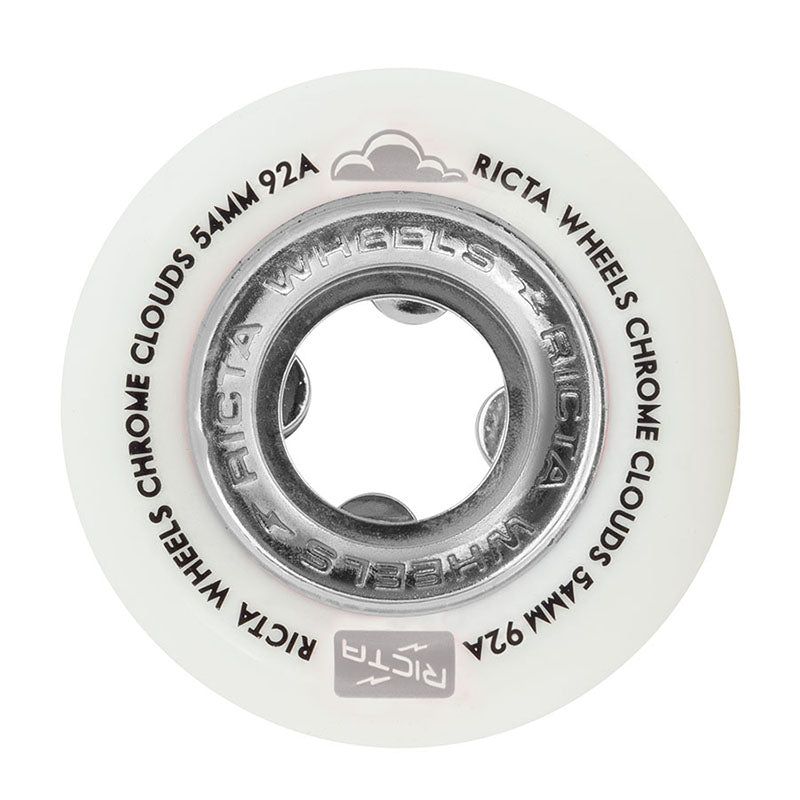 Ricta 56mm 92a Chrome Clouds Black Skateboard Wheels 4pk