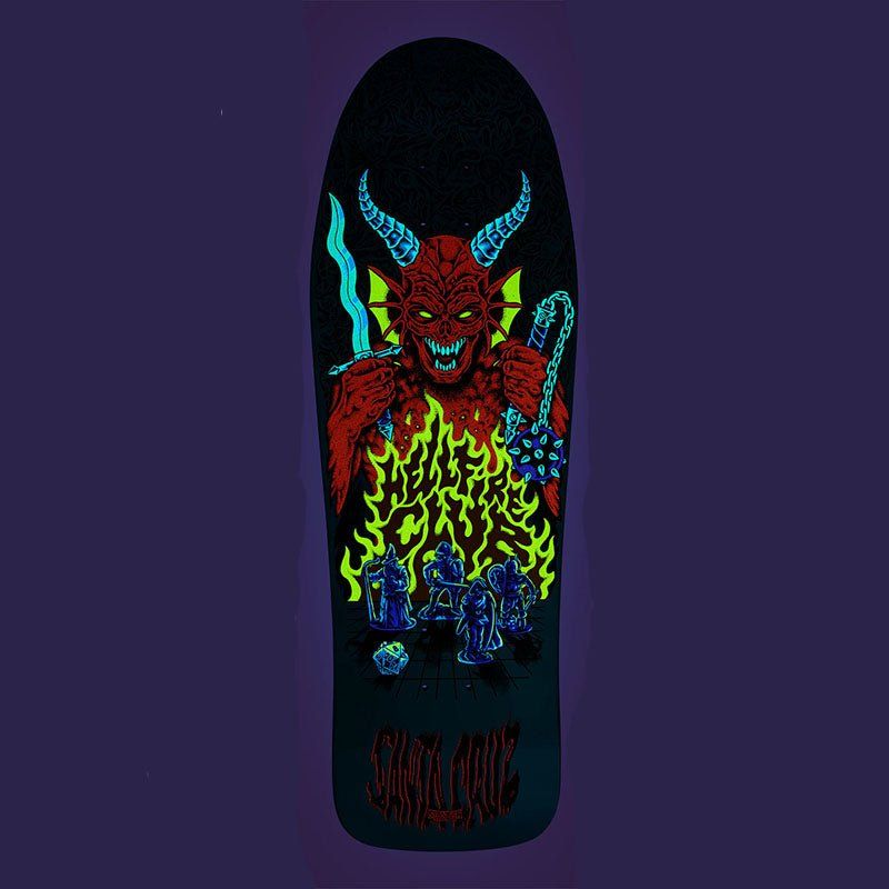 Santa Cruz 10.07" x 31.275" Stranger Things Knox Hellfire Pit Skateboard Deck