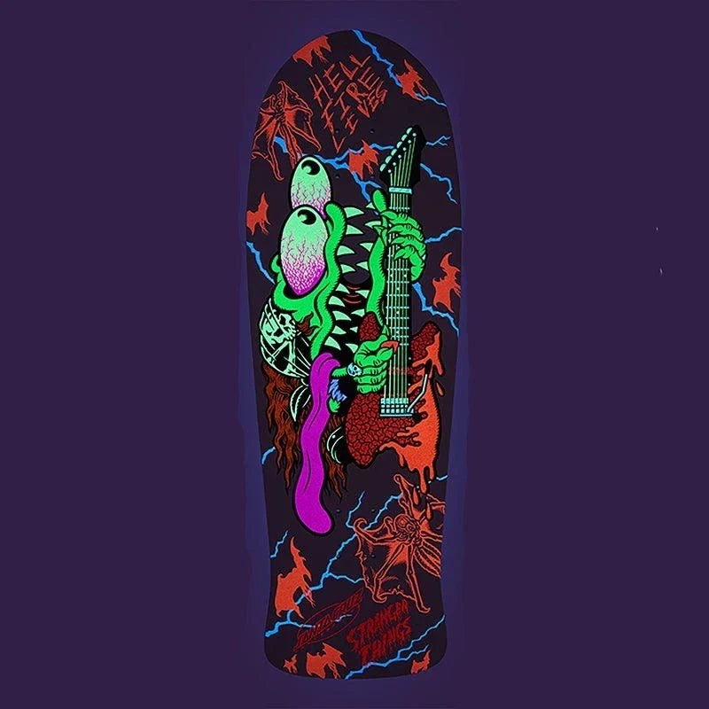Santa Cruz 10.1" x 31.13" Stranger Things Meek Eddie Slasher Reveal Skateboard Deck