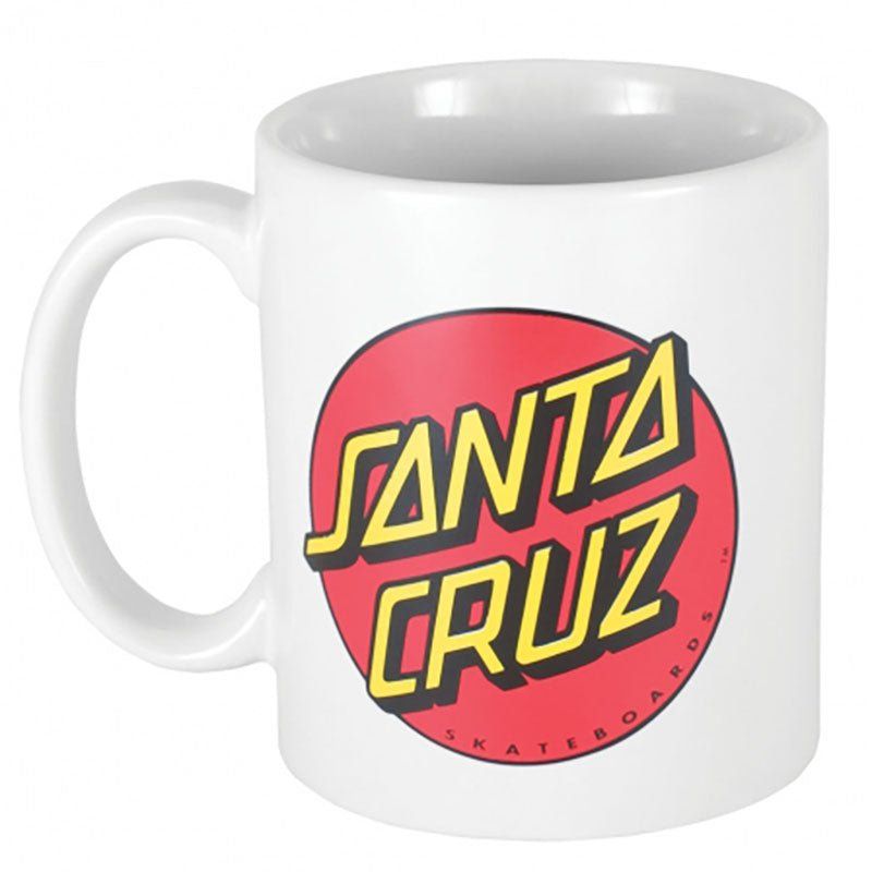 Santa Cruz 11 oz Classic WHITE Dot Mug