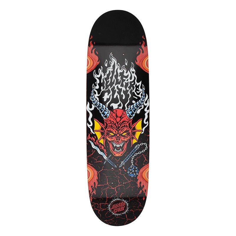 Santa Cruz 9" x 32" Stranger Things Hellfire Club Flames  Skateboard Deck