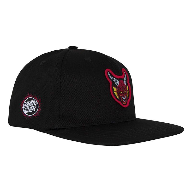 Santa Cruz X Stranger Things Hellfire Club Snapback Structured Hat Black OS Unisex