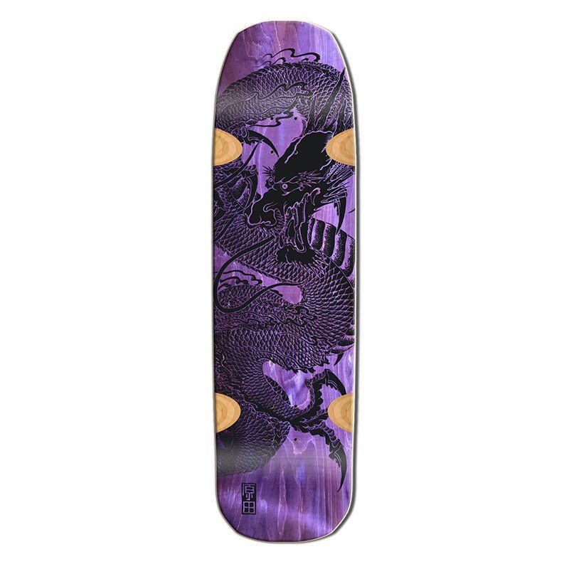 Santa Monica Airlines Series 3 Limited 9" x 32.25" Purple Stain BENNETT HARADA DRAGON Skateboard Deck