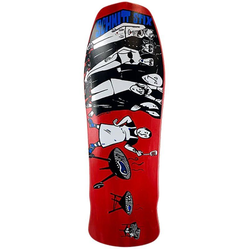 Schmitt Stix 10.125" x 30.625" Joe Lopes BBQ RED STAIN Skateboard Deck