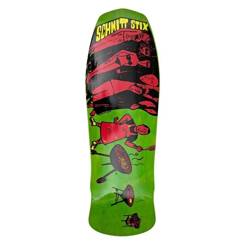 Schmitt Stix 10.125" x 31" Joe Lopes BBQ Modern Concave (LIME STAIN) Skateboard Deck
