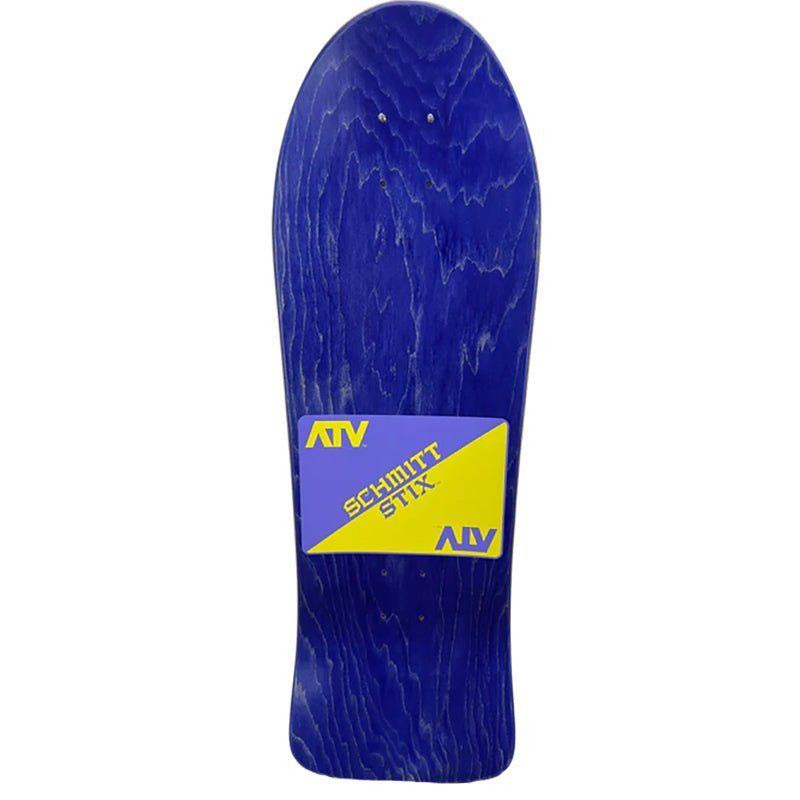 Schmitt Stix 9-3/8" x 30.25" WB 15.5" (PURPLE STAIN) ATV Skateboard Deck
