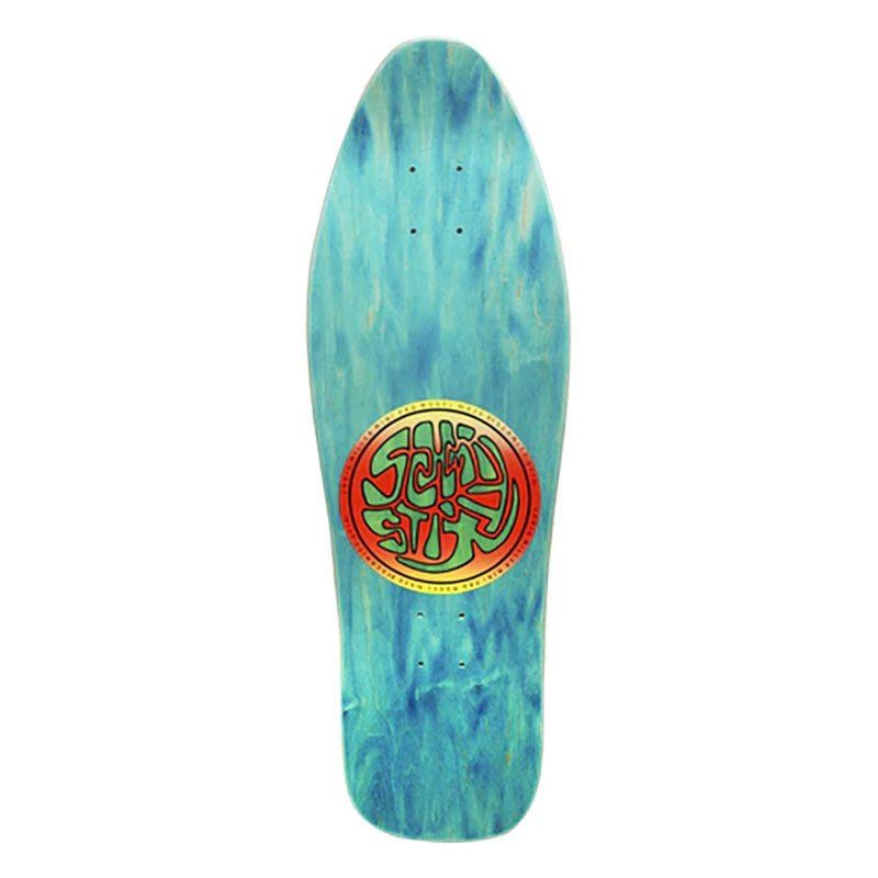 Schmitt Stix 9.5" x 30" Chris Miller Cat Bird (TURQUOISE STAIN) Skateboard Deck
