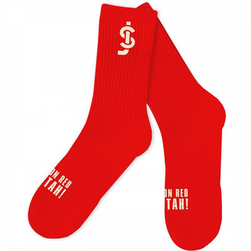 Shake Junt Red On Red Crew Socks