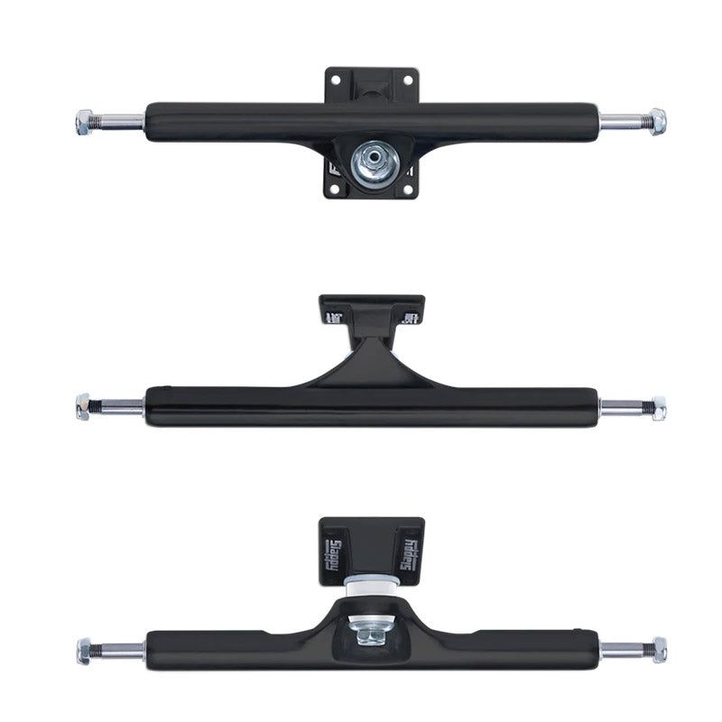 Slappy 13.0" ST1 Classic Hollow Matte Black Skateboard Trucks 2pk