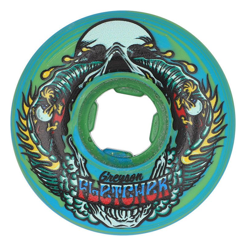 Slime Balls 56mm 99a Greyson Fletcher Guest Vomit Mini Green Blue Swirl Skateboard Wheels 4pk