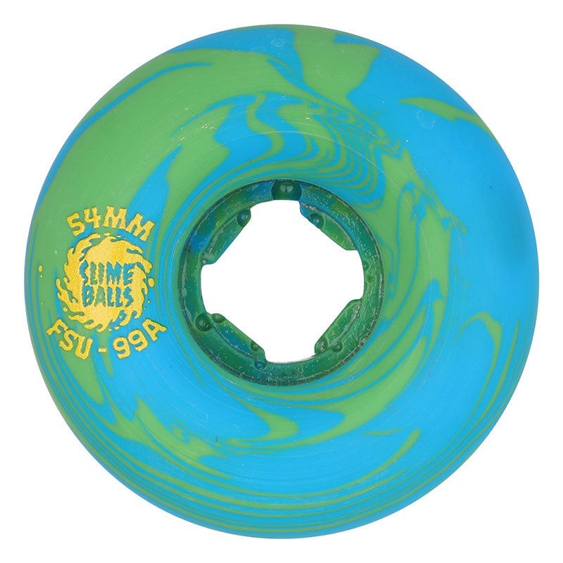 Slime Balls 56mm 99a Greyson Fletcher Guest Vomit Mini Green Blue Swirl Skateboard Wheels 4pk