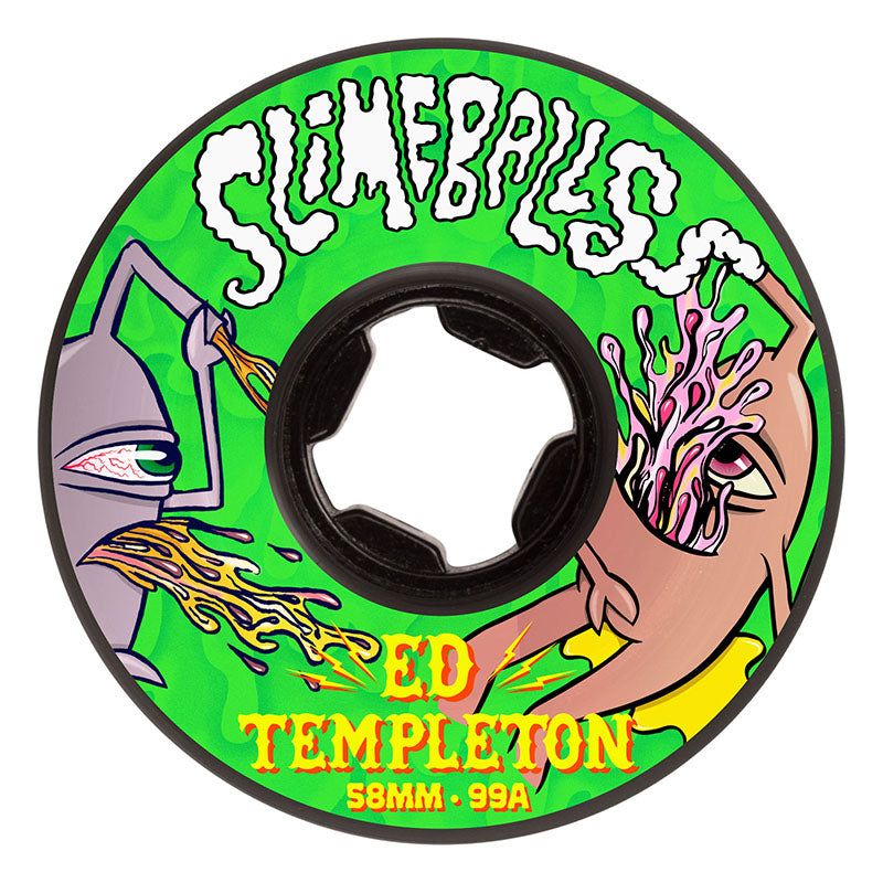 Slime Balls 58mm 99a Ed Templeton Vomits Black Skateboard Wheels 4pk
