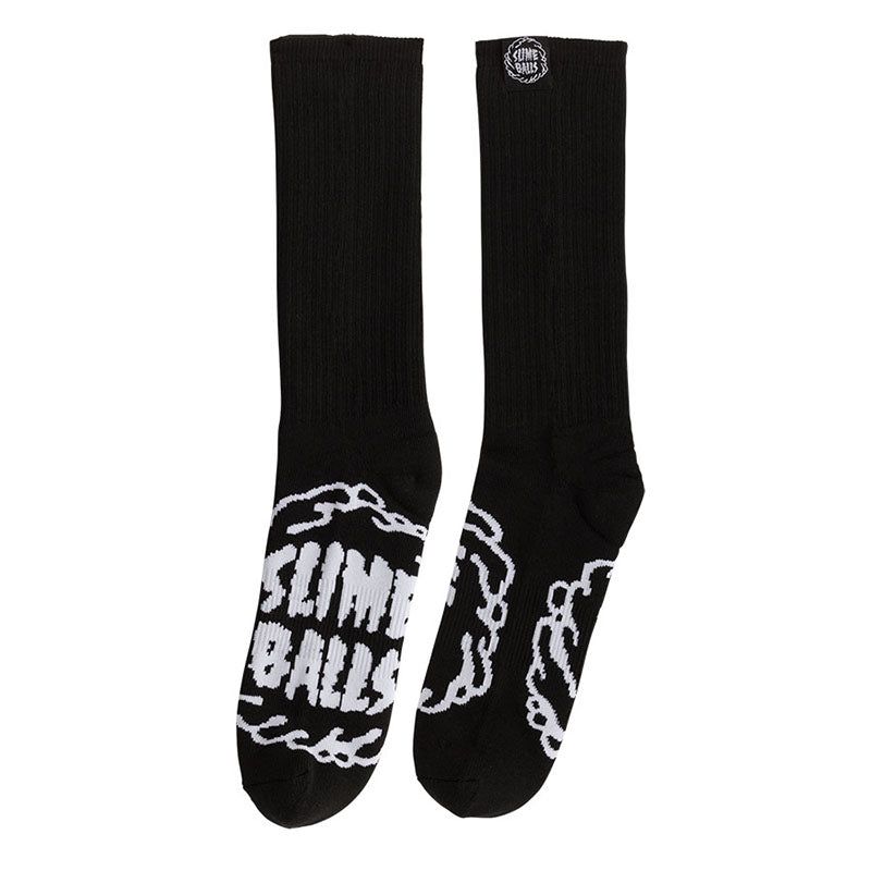 Slime Balls Wheels Black Splat Mens Socks 1pr
