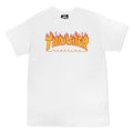 Thrasher Skateboard Magazine Flame Logo White T-Shirts