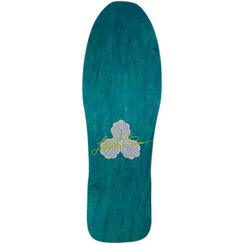 Tracker Deck 10.625" x 31.75" TURQUOISE STAIN Lester Kasai Fireball Skateboard Deck