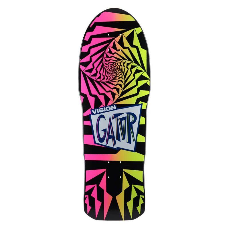 Vision 10.25" x 29.75" Gator II Black Pink Fade Skateboard Deck