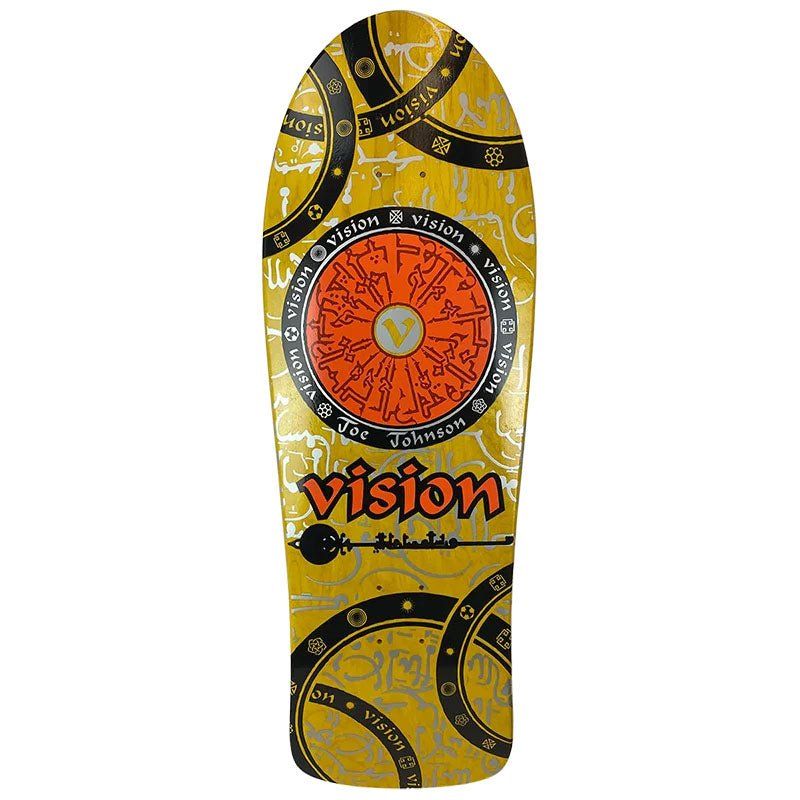 Vision 10.25" x 30.75" Joe Johnson Hieroglyphics (YELLOW STAIN) Skateboard Deck