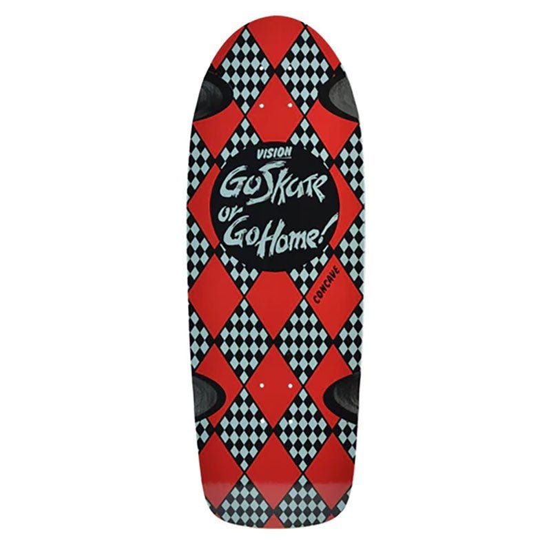 Vision 10.25" x 30" Go Skate or Go Home (GREY/BLACK DIP) Skateboard Deck