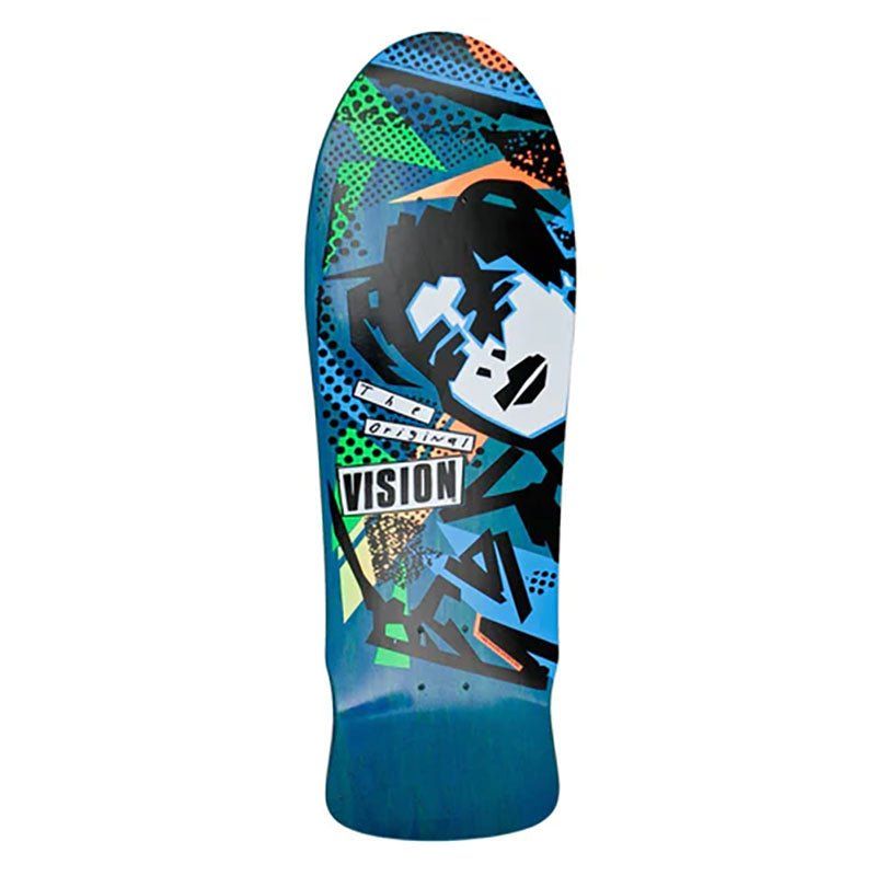 Vision 10" x 30.25" MG Modern Concave BLUE STAIN Skateboard Deck