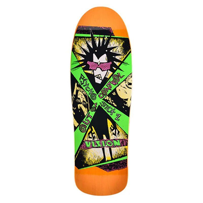 Vision 10"x 31.75" Psycho Stick 2 (ORANGE STAIN) Skateboard Deck