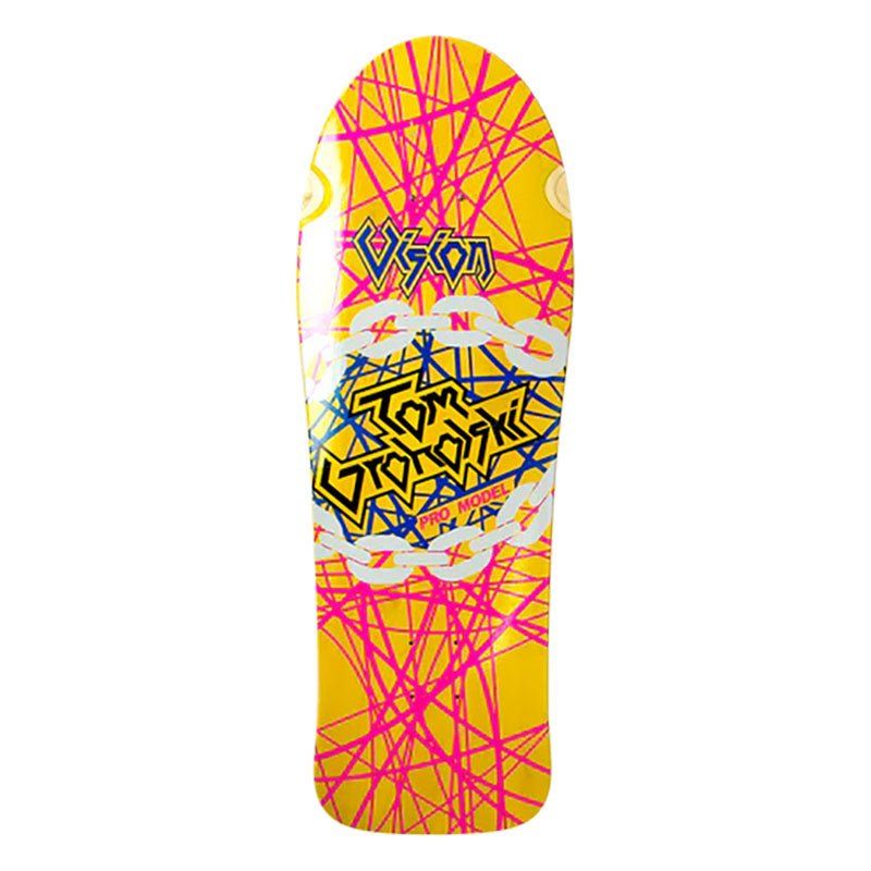 Vision 29.75" x 9.75" Groholski Heavy Metal (YELLOW STAIN) Skateboard Deck