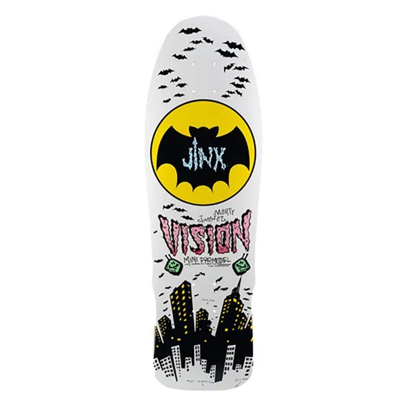 Vision 9.5" x 29.5" Jinx Mini (WHITE DIP) Skateboard Deck