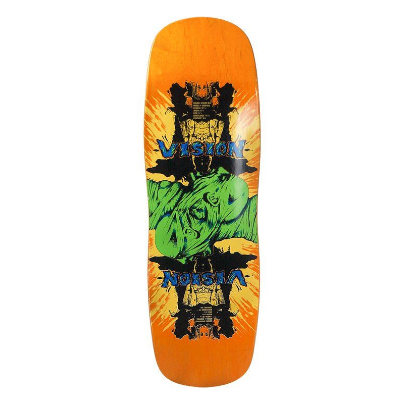 Vision 9.5" x 32.5" Double Vision ORANGE STAIN Skateboard Deck