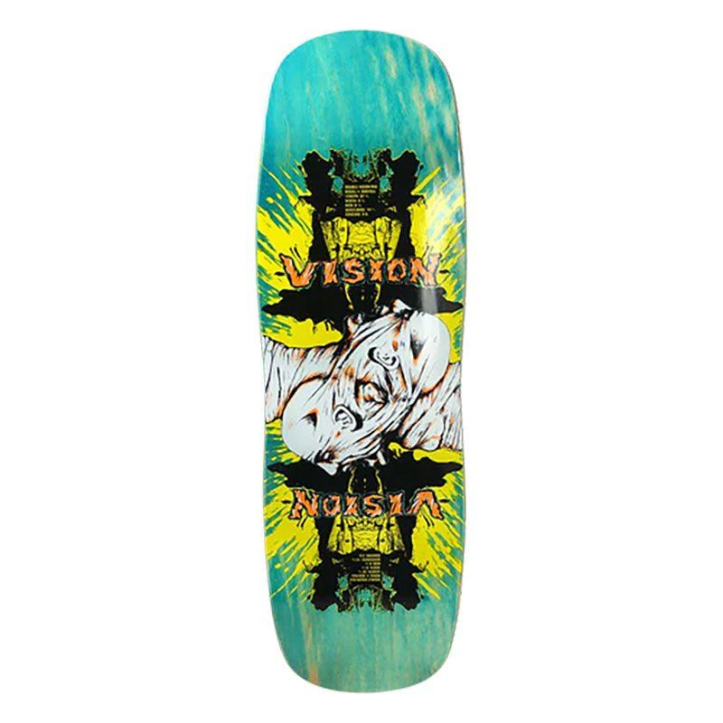 Vision 9.5" x 32.5" Double Vision TURQ STAIN Skateboard Deck