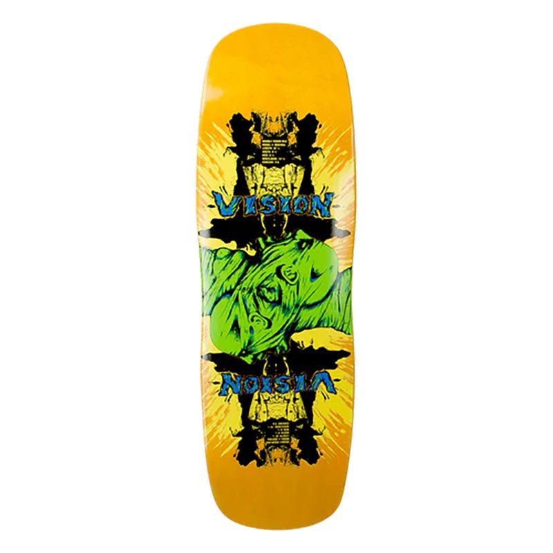 Vision 9.5" x 32.5" Double Vision YELLOW STAIN Skateboard Deck