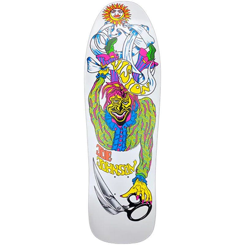 Vision 9.5" x 32" Joe Johnson Scissors White Dip Skateboard Deck